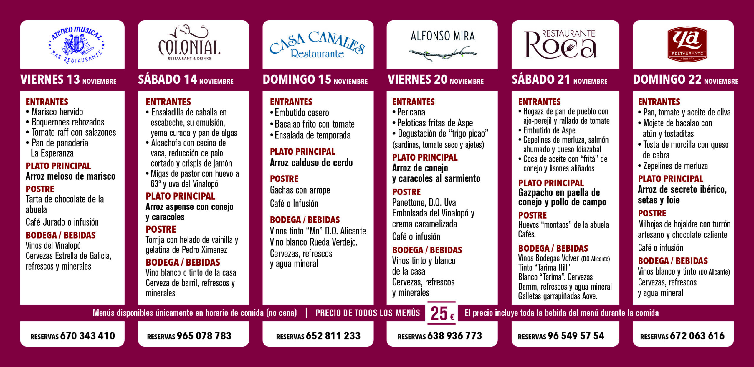MENÚS DE GASTRONOMÍA LOCAL – Turismo de Aspe