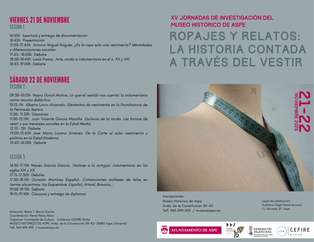 XV jornada de investigación del museo histórico de aspe